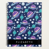Ruimtepatroon, Planeten, Sterren, Melkweg, Jouw na Planner (Voorkant)
