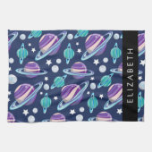 Ruimtepatroon, Planeten, Sterren, Melkweg, Jouw na Theedoek (Horizontaal)