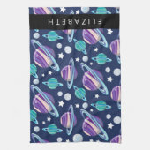 Ruimtepatroon, Planeten, Sterren, Melkweg, Jouw na Theedoek (Verticaal)