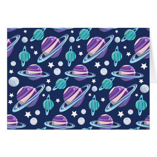 Ruimtepatroon, planeten, sterren, melkweg, kosmos (Voorkant Horizontaal)