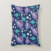 Ruimtepatroon, planeten, sterren, melkweg, kosmos accent kussen (Voorkant(Verticaal))