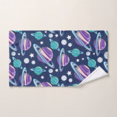 Ruimtepatroon, planeten, sterren, melkweg, kosmos bad handdoek (Handdoek)