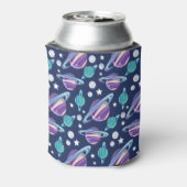 Ruimtepatroon, planeten, sterren, melkweg, kosmos blikjeskoeler (Blikje Achterkant)