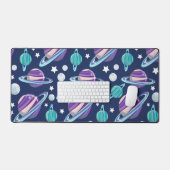 Ruimtepatroon, planeten, sterren, melkweg, kosmos bureaumat (Keyboard & Muis)