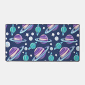 Ruimtepatroon, planeten, sterren, melkweg, kosmos bureaumat (Voorkant)