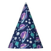 Ruimtepatroon, planeten, sterren, melkweg, kosmos feesthoedjes (Links)