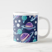 Ruimtepatroon, planeten, sterren, melkweg, kosmos grote koffiekop (Rechts)