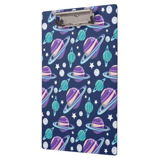 Ruimtepatroon, planeten, sterren, melkweg, kosmos klembord (Links)