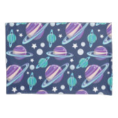 Ruimtepatroon, planeten, sterren, melkweg, kosmos kussensloop (Voorkant)