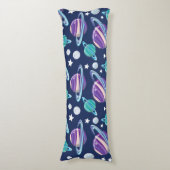 Ruimtepatroon, planeten, sterren, melkweg, kosmos lichaamskussen (Voorkant Verticaal)