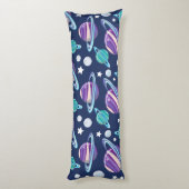 Ruimtepatroon, planeten, sterren, melkweg, kosmos lichaamskussen (Achterkant (Verticaal))