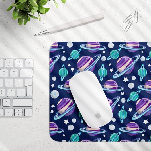 Ruimtepatroon, planeten, sterren, melkweg, kosmos muismat