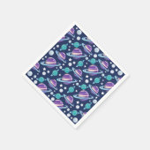 Ruimtepatroon, planeten, sterren, melkweg, kosmos servet (Hoek)