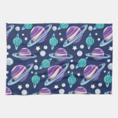 Ruimtepatroon, planeten, sterren, melkweg, kosmos theedoek (Horizontaal)