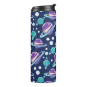 Ruimtepatroon, planeten, sterren, melkweg, kosmos thermosbeker (Gedraaid links)