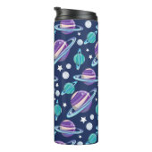 Ruimtepatroon, planeten, sterren, melkweg, kosmos thermosbeker (Geroteerd rechts)