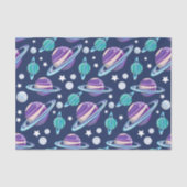 Ruimtepatroon, planeten, sterren, melkweg, kosmos tissuepapier (Voorkant)