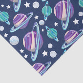 Ruimtepatroon, planeten, sterren, melkweg, kosmos tissuepapier (Detail)