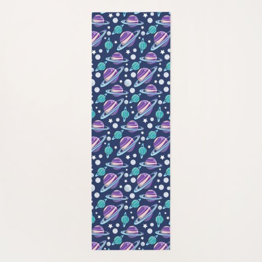 Ruimtepatroon, planeten, sterren, melkweg, kosmos yogamat (Achterkant)