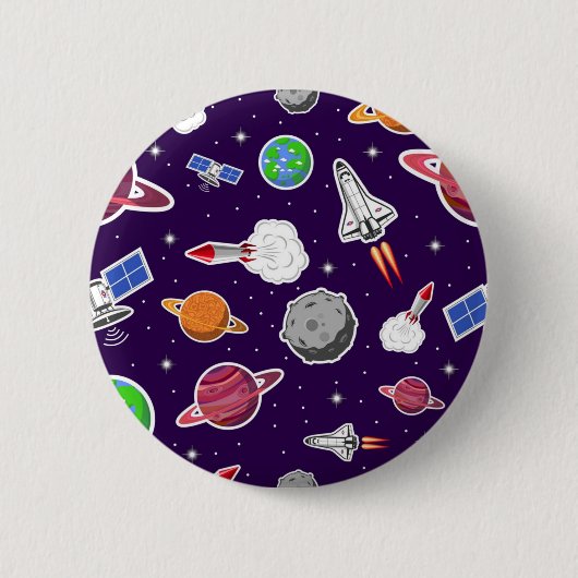 Ruimtepatroon Ronde Button 5,7 Cm (Voorkant)