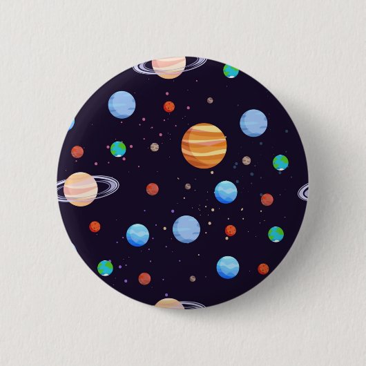 Ruimtepatroon Ronde Button 5,7 Cm (Voorkant)
