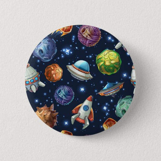 Ruimtepatroon Ronde Button 5,7 Cm (Voorkant)
