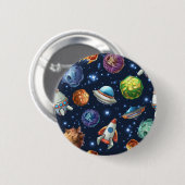 Ruimtepatroon Ronde Button 5,7 Cm (Voorkant /achterkant)
