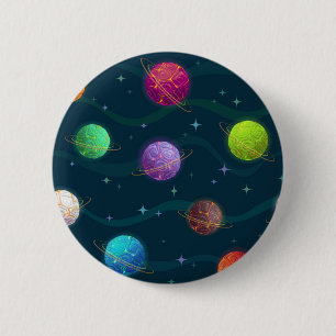 Ruimtepatroon Ronde Button 5,7 Cm