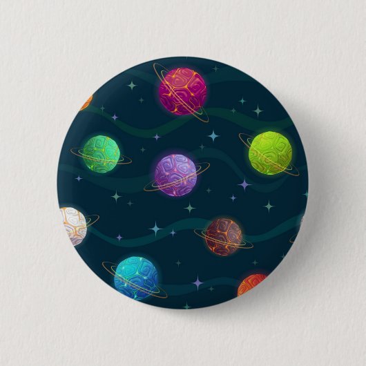 Ruimtepatroon Ronde Button 5,7 Cm (Voorkant)