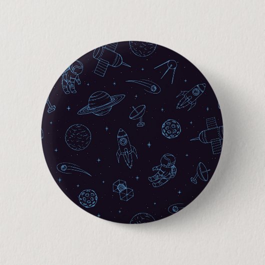 Ruimtepatroon Ronde Button 5,7 Cm (Voorkant)