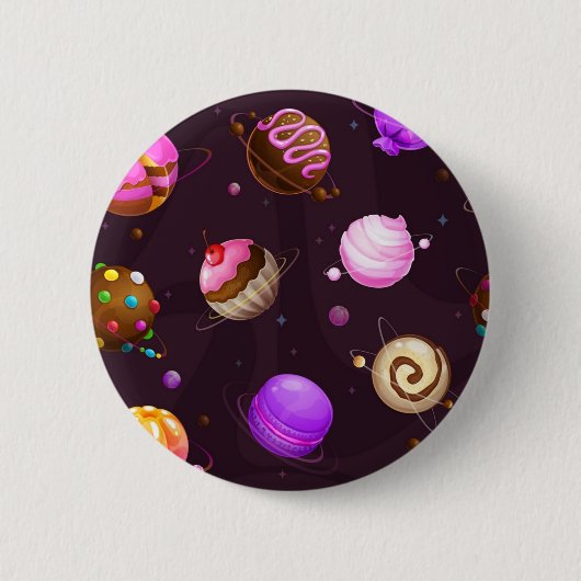 Ruimtepatroon Ronde Button 5,7 Cm (Voorkant)