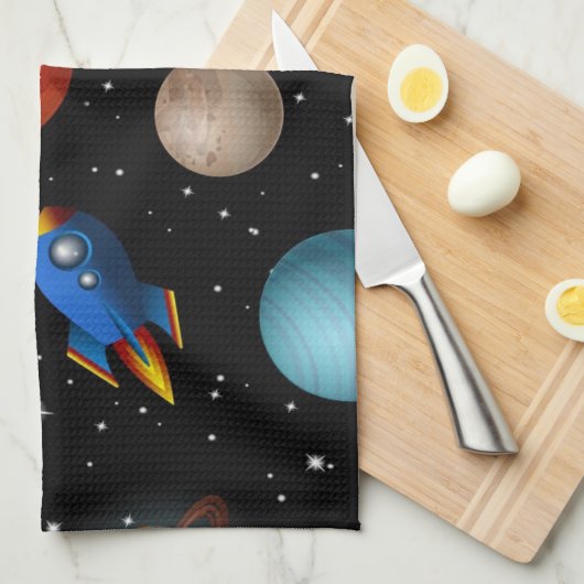 Ruimtepatroon Theedoek (Quarter Fold)