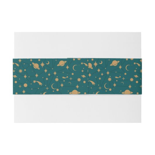 Ruimtepatroon Uitnodigingen Wikkel (Achterkant Voorbeeld)