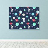 Ruimtepatroonillustratie Canvas Afdruk (Insitu (Houten vloer))