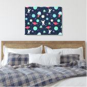 Ruimtepatroonillustratie Canvas Afdruk (Insitu (Slaapkamer))