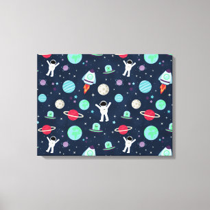 Ruimtepatroonillustratie Canvas Afdruk