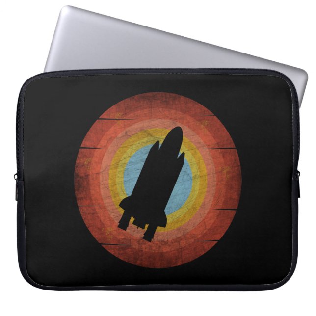 RUIMTEPENDEL VINTAGE RETRO LAPTOP SLEEVE (Voorkant)