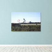 RuimtependelAtlantis maakt de sleeplap los Canvas Afdruk (Insitu (Houten vloer))