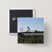 RuimtependelAtlantis maakt de sleeplap los Vierkante Button 5,1 Cm (Voorkant /achterkant)