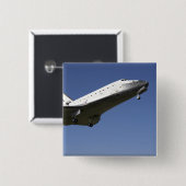 RuimtependelAtlantis nadert baan 33 2 Vierkante Button 5,1 Cm (Voorkant /achterkant)