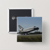 RuimtependelAtlantis raakt 2 Vierkante Button 5,1 Cm (Voorkant /achterkant)