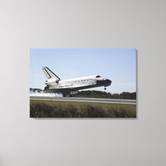 RuimtependelAtlantis raakt 3 Canvas Afdruk (Voorkant)