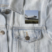 RuimtependelAtlantis raakt 3 Vierkante Button 5,1 Cm (In situ)