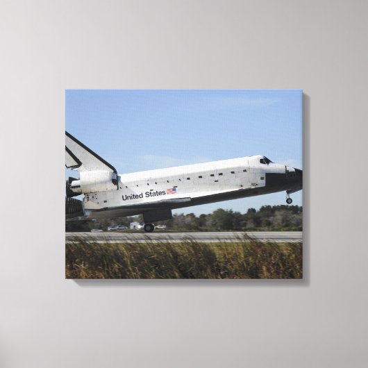 RuimtependelAtlantis raakt naar beneden Canvas Afdruk (Voorkant)
