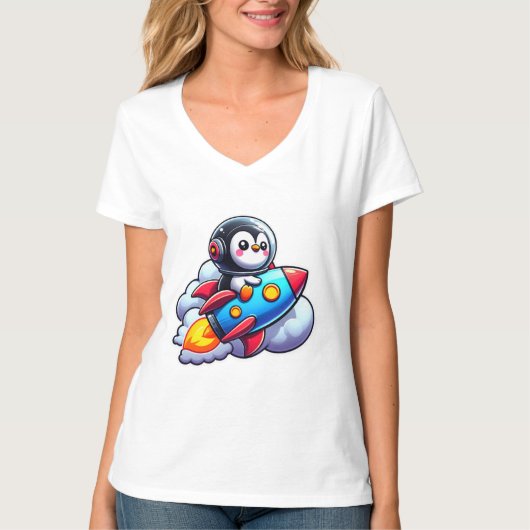 RUIMTEPINGUÏN 3 T-SHIRT (Voorkant)