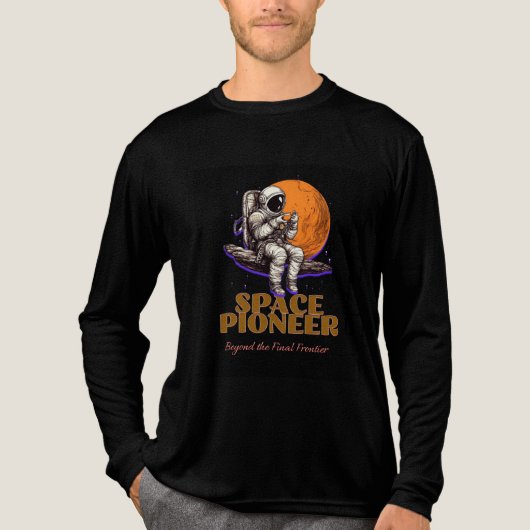 ruimtepionier Tri-Blend shirt (Voorkant volledig)