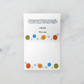 Ruimteplaneten Galaxy Stars Boy Gift Bedankkaart (Binnen)