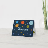 Ruimteplaneten Galaxy Stars Boy Gift Bedankkaart (Voorkant)