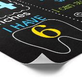 Ruimteplaneten sterren universum Birthday chalk bo Poster (Hoek)