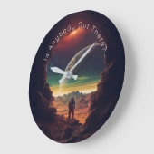 Ruimteplaneten Sun Astronaut Cave Grote Klok (Hoek)